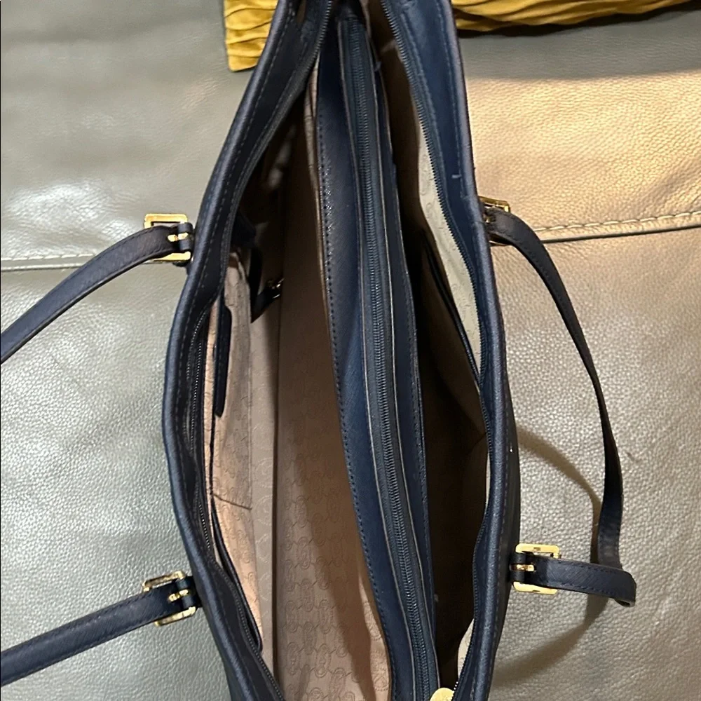 Michael Kors Jet Set Laptop Bag, Navy - Picture 11 of 15